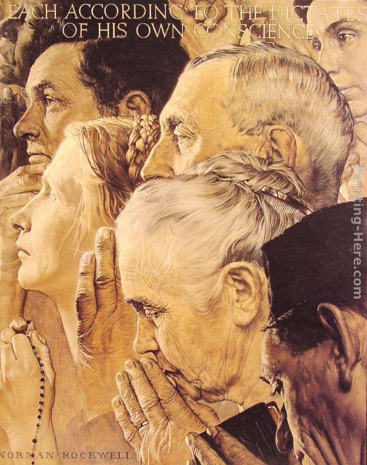Norman Rockwell Freedom to Worship